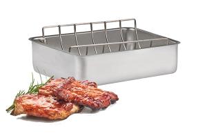 Plat à four Smart Grill 36 x 25 x 8 cm et grille barbecue Inoxriv