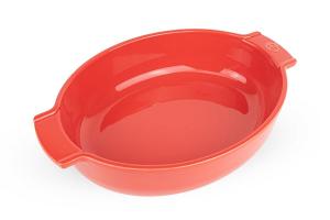 Plat ovale céramique rouge 31 cm Peugeot