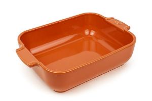 Plat rectangulaire céramique terracotta 25 cm Peugeot