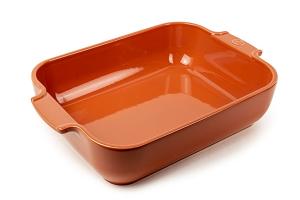 Plat rectangulaire céramique terracotta 32 cm Peugeot