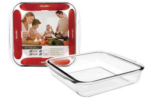 Plat en verre Kristall carré 25 cm Ibili