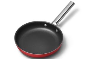Poêle aluminium antiadhésive 24 cm rouge mat Smeg