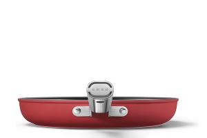 Poêle aluminium antiadhésive 30 cm rouge mat Smeg
