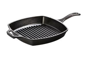 Poêle grill carrée en fonte naturelle 27 cm Lodge