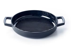 Poêle grill en fonte émaillée 28 cm Nori 3 L noir Beka