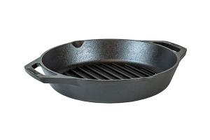 Poêle grill ronde en fonte naturelle 26 cm Lodge