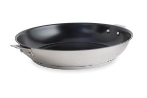 Poêle inox revêtement antiadhérent céramique Clips'Inox sans manche 28 cm Mathon