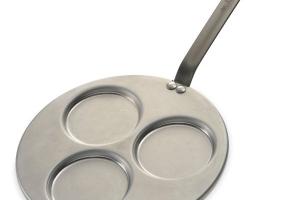 Poêle trois blinis tôle de fer blanc Mineral B Element 27 cm De Buyer
