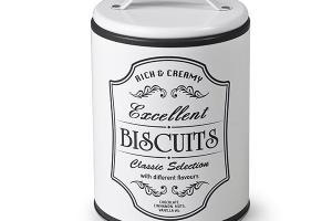 Pot de conservation biscuits blanc avec poignée Ibili
