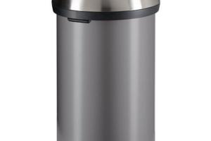 Poubelle 60 litres Brabantia Touch Bin ronde inox platinium