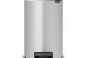 Poubelle à pédale 12l metallic grey Brabantia 113680 - gris