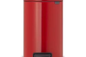 Poubelle à pédale 12l rouge - 112003 Brabantia rouge