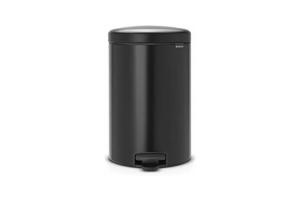 Poubelle à pédale, acier inoxydable, noir mat, 20 l - Brabantia