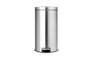 Poubelle à pédale avec seau intérieur plastique 45 l Acier mat - Brabantia