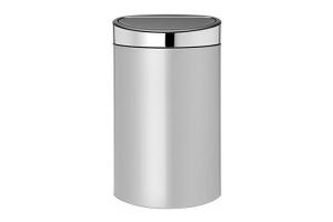 Poubelle Touch Bin, 40 litres, Gris Métallique, Capacité 40 Litres, 72,7 cm... - Brabantia