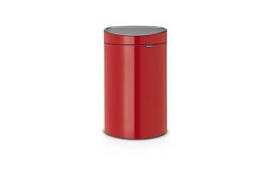 Poubelle Touch Bin, 40 litres, Passion Rouge, Capacité 40 Litres, 72,7 cm x ... - Brabantia