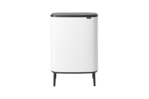 Poubelle Touch Bo Touch Bin Hi, 2 x 30L - Blanche