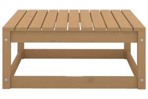 Repose-pied de jardin 70x70x30cm marron miel bois de pin solide 02_0014946