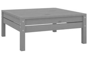 Repose-pied de jardin gris bois de pin solide 02_0014948