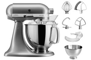 Robot artisan gris argent 5KSM175PS avec accessoires supplémentaires Kitchenaid