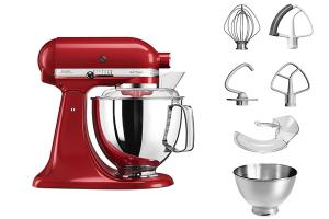 Robot artisan Rouge Empire 5KSM175PS avec accessoires supplémentaires Kitchenaid
