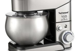 Robot pétrin 1000 W TRO-1050 argent Techwood