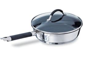 Sauteuse antiadhésive inox et couvercle Rapid Cook 24 cm Mathon