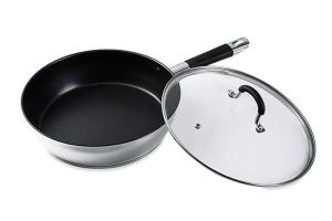 Sauteuse antiadhésive inox et couvercle Rapid Cook 28 cm Mathon