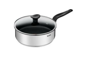 Sauteuse inox 24cm + couvercle Tefal e3093204 - argent