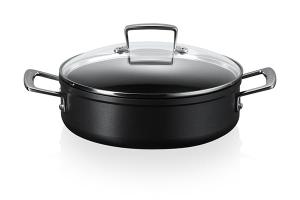 Sauteuse rondeau anti-adhérente Les Forgées 28 cm et couvercle en verre Le Creuset