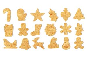 Seau 18 emporte-pièces acier  Noël Scrapcooking
