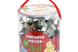 Seau 18 emporte-pièces acier  Noël Scrapcooking