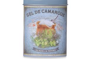 Sel de Camargue aux herbes de Provence avec boite verseuse en métal 120 g
