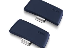 Set 2 anses amovibles en bakélite bleues Soft touch Evolution Beka