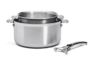Set 2 casseroles inox Alchimy Loqy 16 et 20 cm et poignée amovible De Buyer