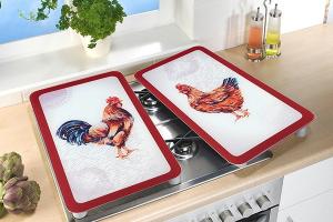Set 2 couvre-plaques protection motif Ferme Wenko by Maximex