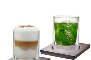 Set de 2 verres & sous-verre Thermo 235ml Gefu