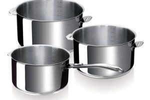 Set de 3 casseroles 16/18/20 cm en inox Beka