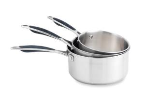 Set 3 casseroles inox Excell'Inox 16, 18 et 20 cm Mathon
