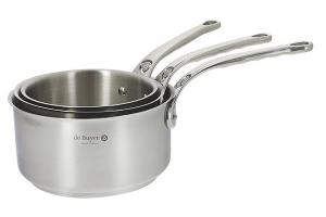 Set 3 casseroles inox Milady 16, 18 et 20 cm De Buyer