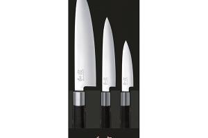 Set 3 couteaux 10 cm,15 cm, 20 cm Wasabi Black Kai