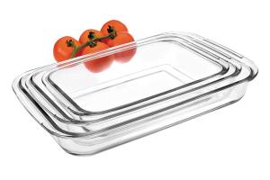 Set de 3 plats rectangulaires Kristall Ibili