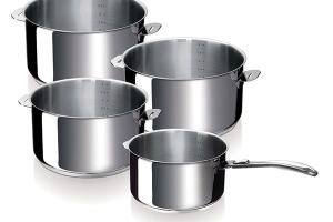 Set de 4 casseroles Evolution 14 à 20 cm et 1 manche Beka