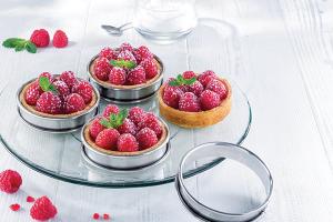Set de 4 cercles à tartelette inox 8 cm Mathon