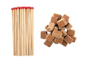 Set de 40 allumettes géantes et sachet de 72 allume-feux Barbecook