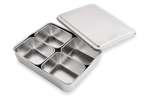 Set de 5 bacs de préparation culinaire en inox Mathon