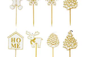 Set de 8 bougies de Noël dorées Scrapcooking