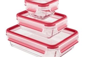 Set de 3 boîtes en verre Clip & Close 0,2 0,5 1,3 L Emsa