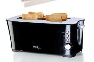 Set grille-pain cool touch 2 tranches et pince à toast en bois