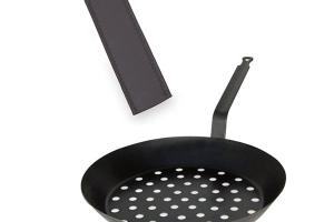 Set poêle à marrons pour cuisson sur braises 28 cm et manchon de protection De Buyer